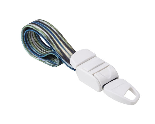 MEDICININIS TURNIKETAS su abstrakčių pelėsio spalvų raštų dirželiu ir balta sagtele