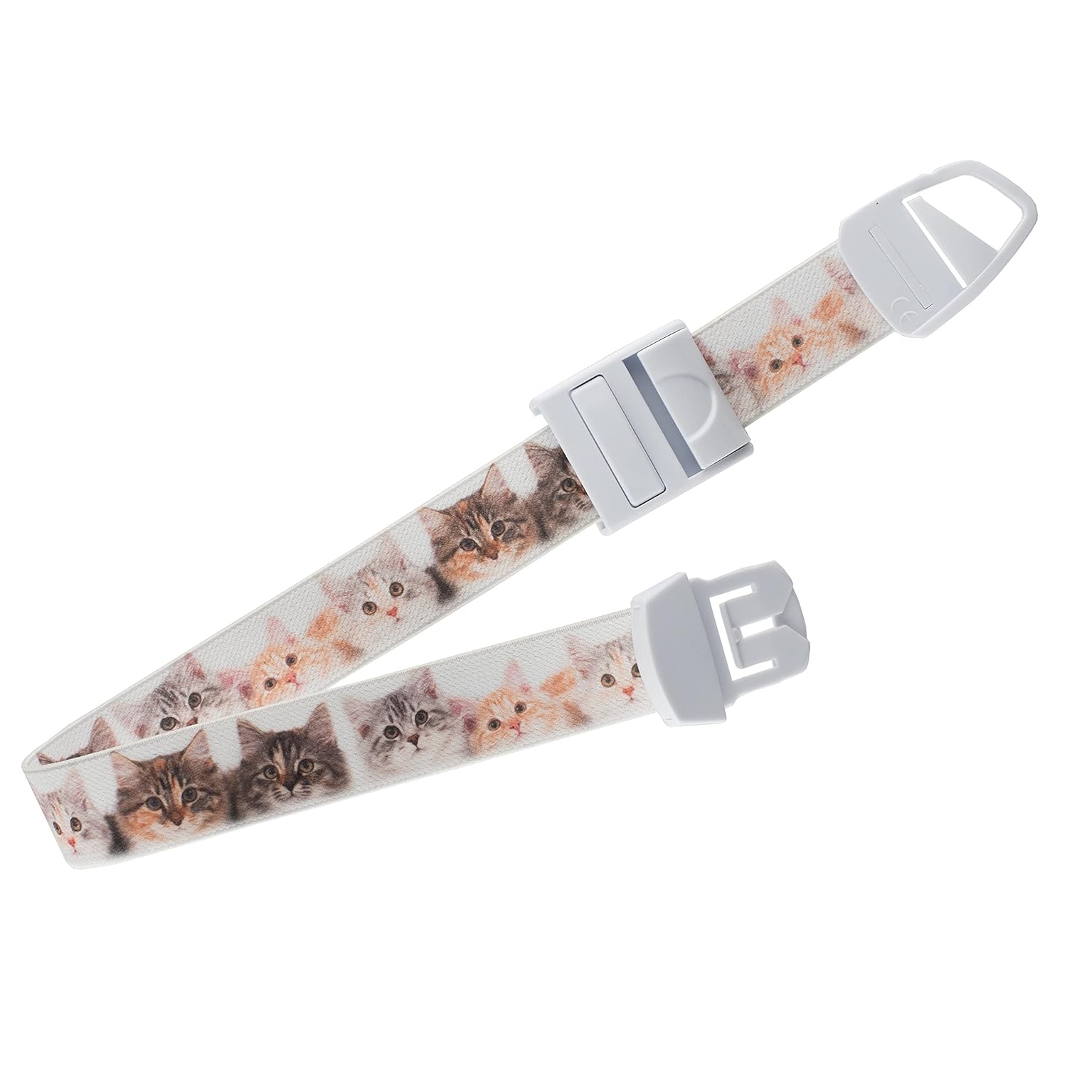 MEDICININIS TURNIKETAS su baltu kačiukų raštų dirželiu ir balta sagtele