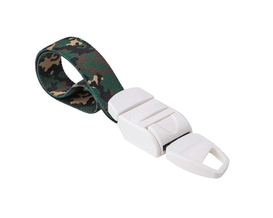 MEDICININIS TURNIKETAS su kariuomenės kamufliažo raštų dirželiu ir balta sagtele