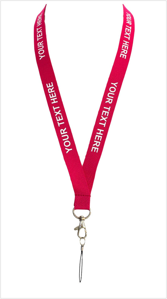 Purpurinės spalvos kaklajuostė su Jūsų tekstu